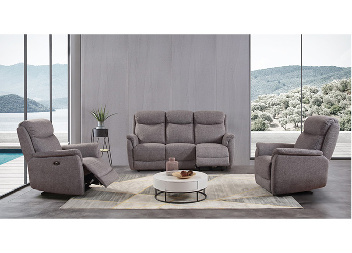 Kent fabric 3 + 1 + 1 Electric Recliner Suite